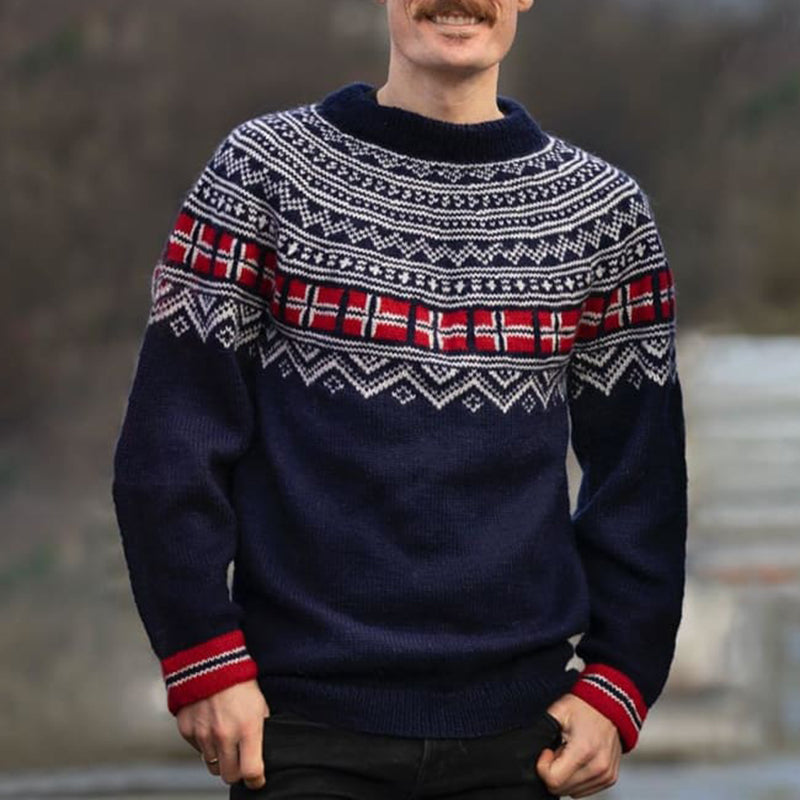 Retro Heia Norge Jacquard Iceland Sweater elevenforest