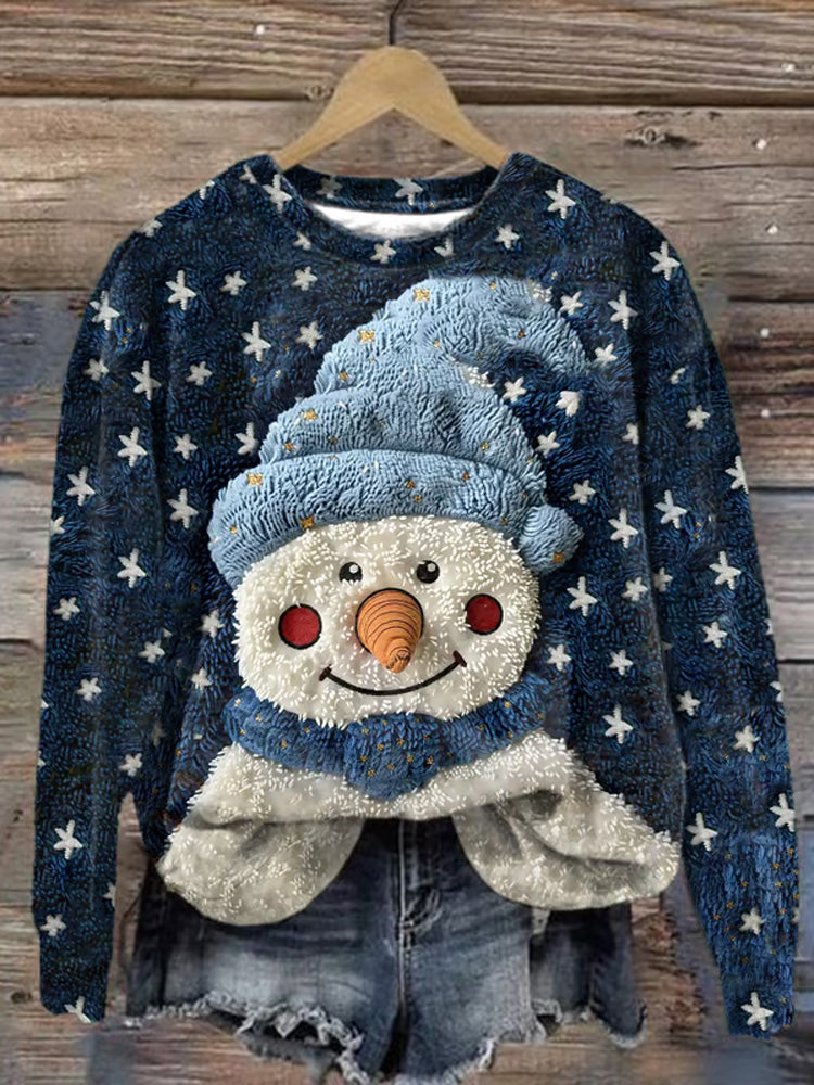 Comstylish Women's Christmas Long Sleeve Crew Neck Sweatshirt