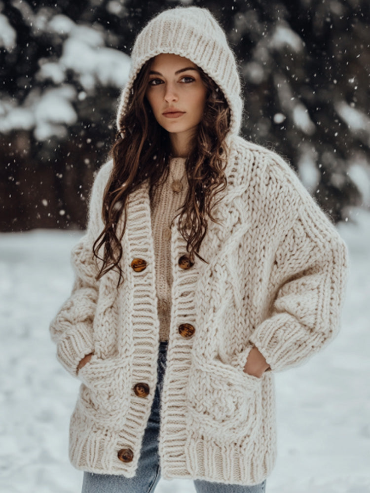 Vintage Island Jacquard Buttons Sweater Cardigan elevenforest