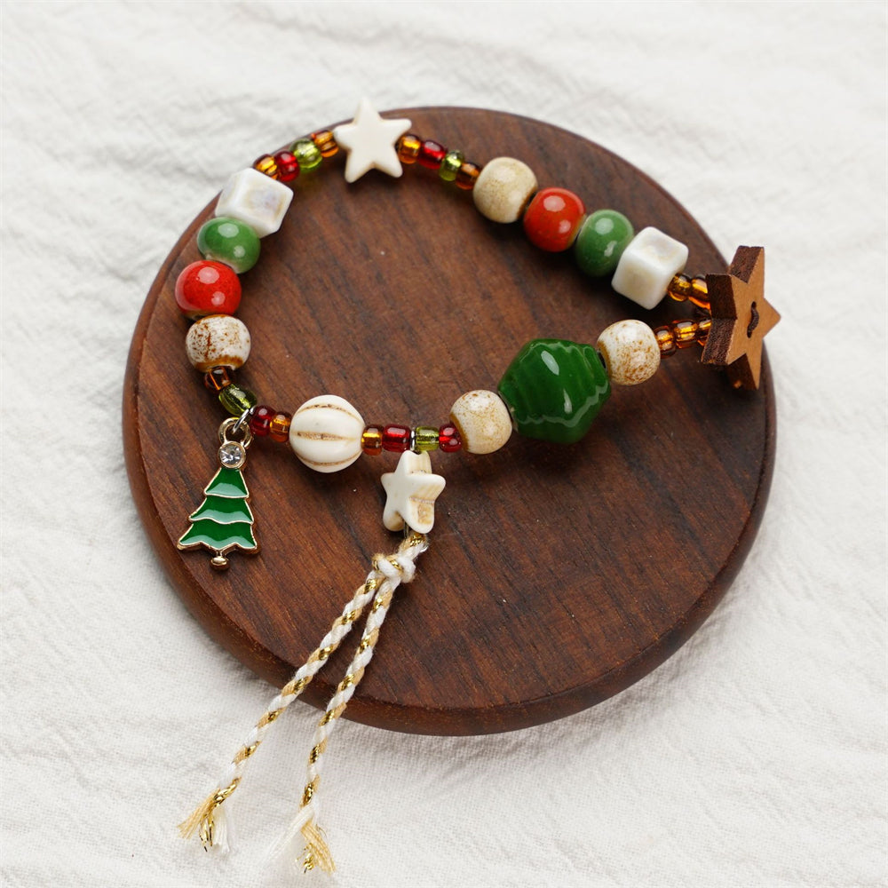 Comstylish Hot Christmas Handcrafted Beaded Bracelets