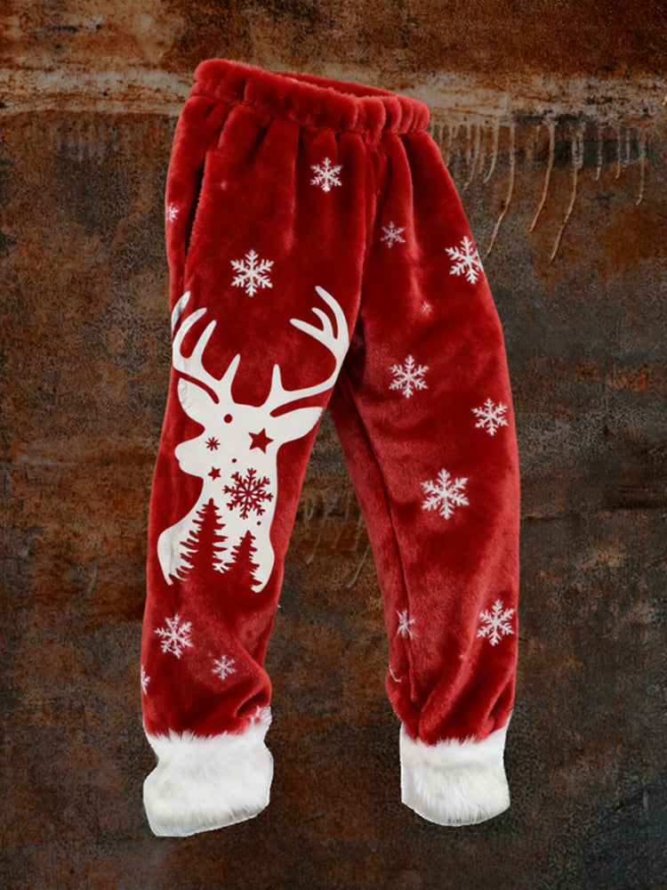 Comstylish Men's Christmas Inspired Art Cozy Plush Sweatpants