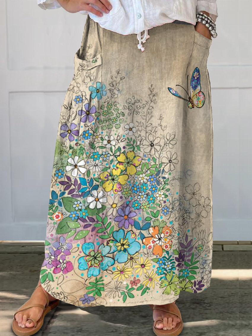 Women's Art Painting Hippie Print Skirt