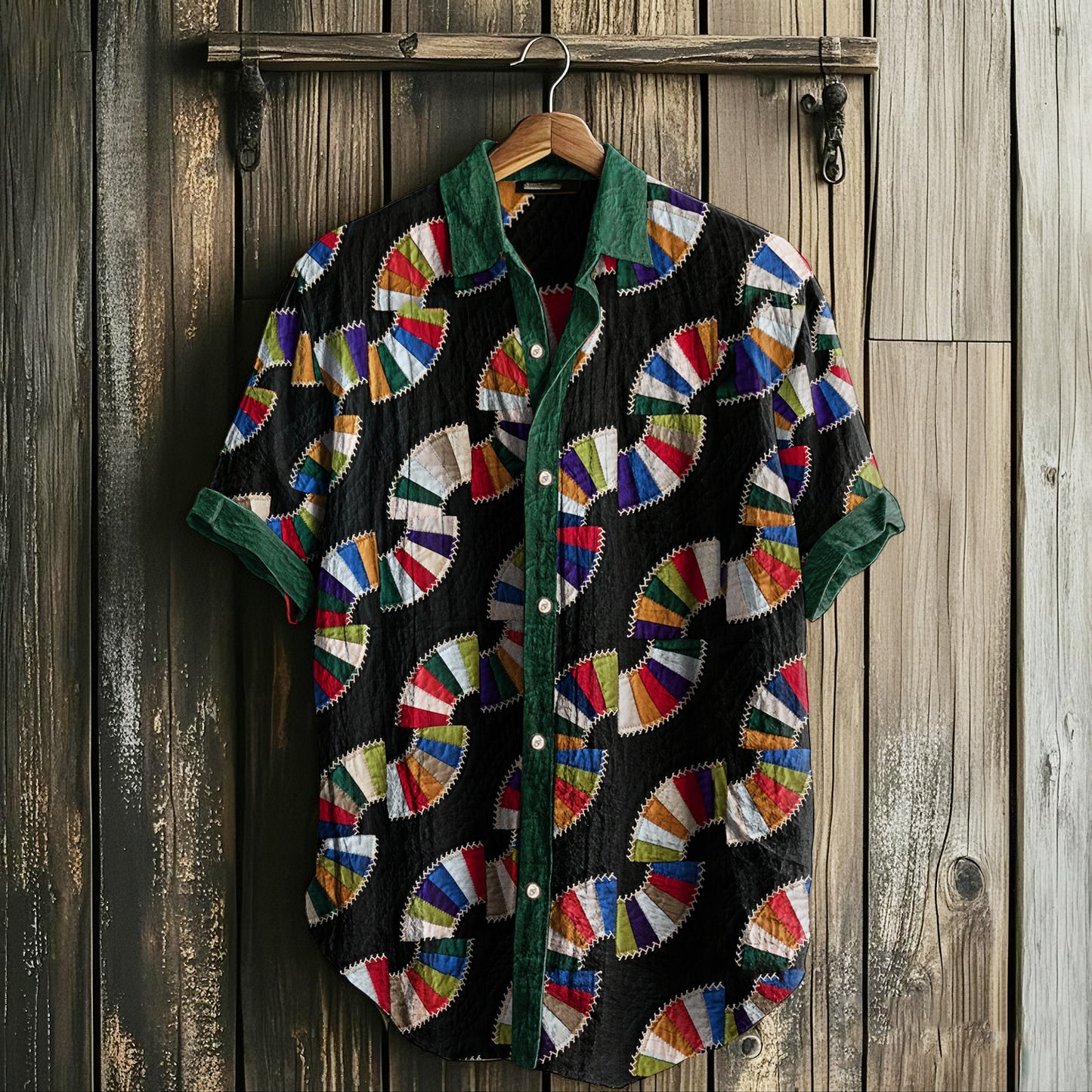 Men's Retro Indiana Amish Old Fashioned Fans Linen Shirt artswardrobe