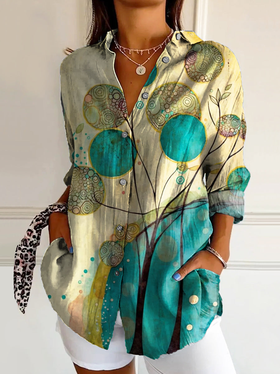 Women's Artistic Floral Ethnic Style Contrast Color Retro Print Stand