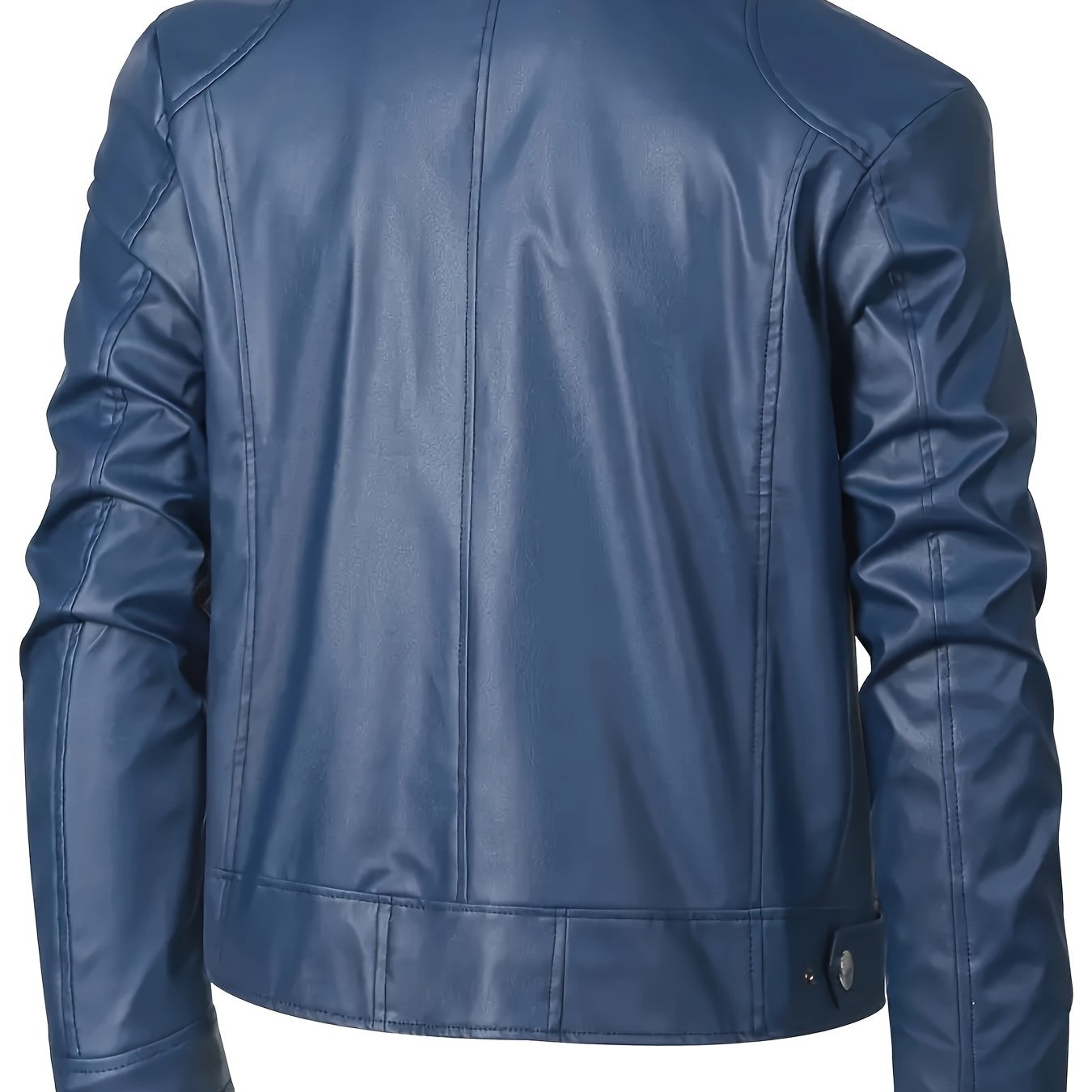 LP | Elegante giacca in pelle PU con blocchi di colore e design a più cerniere