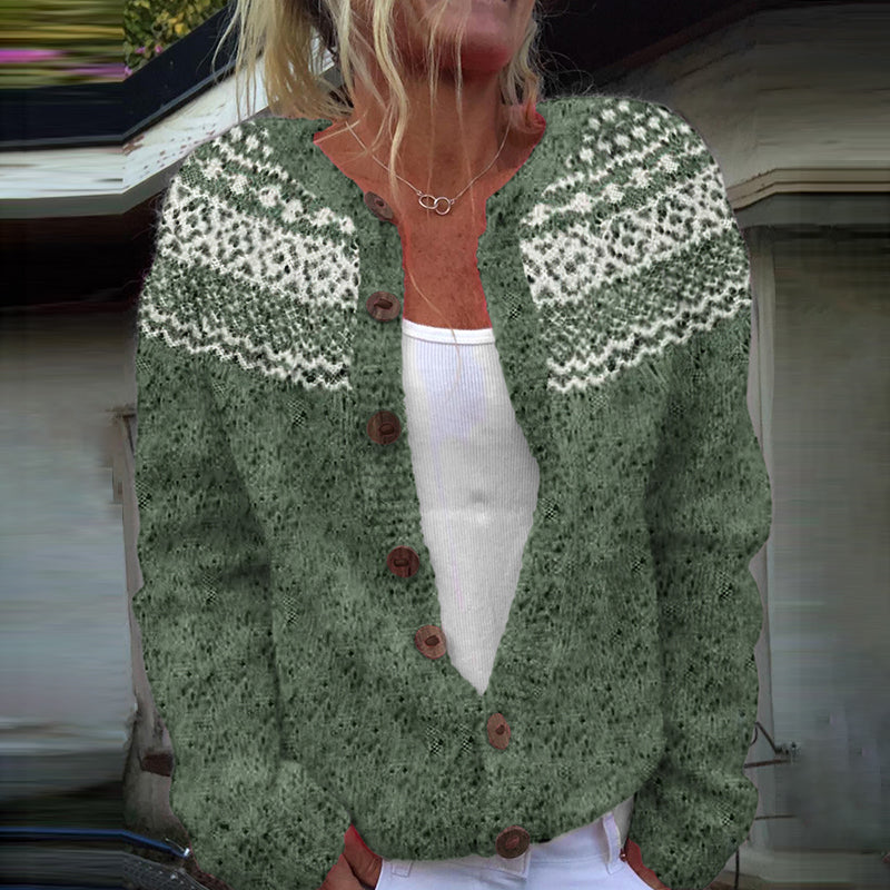 Vintage Icelandic Knit Pattern Jacquard Sweater elevenforest