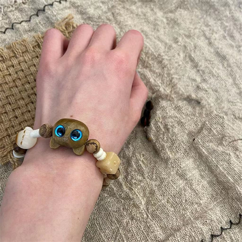 Comstylish Lovely Cat Vintage Handmade Beaded Bracelet