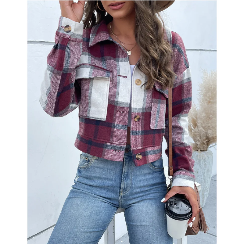 LP | Giacca a scacchi di tendenza per donna