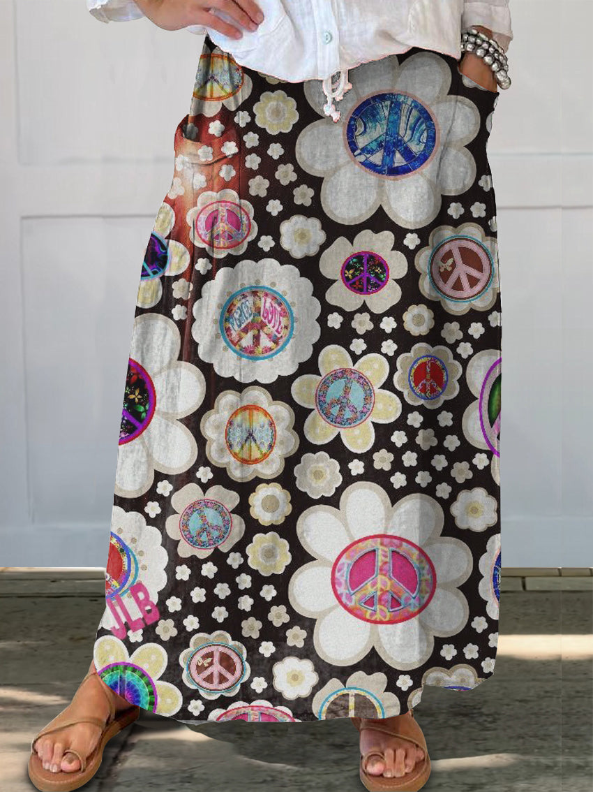 Women's Art Painting Hippie Print Skirt