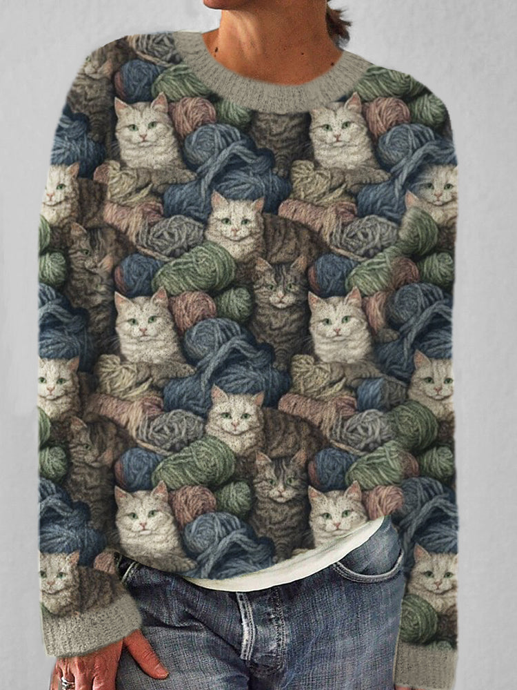 Wooly Cats Women's Cozy Sweater elevenforest