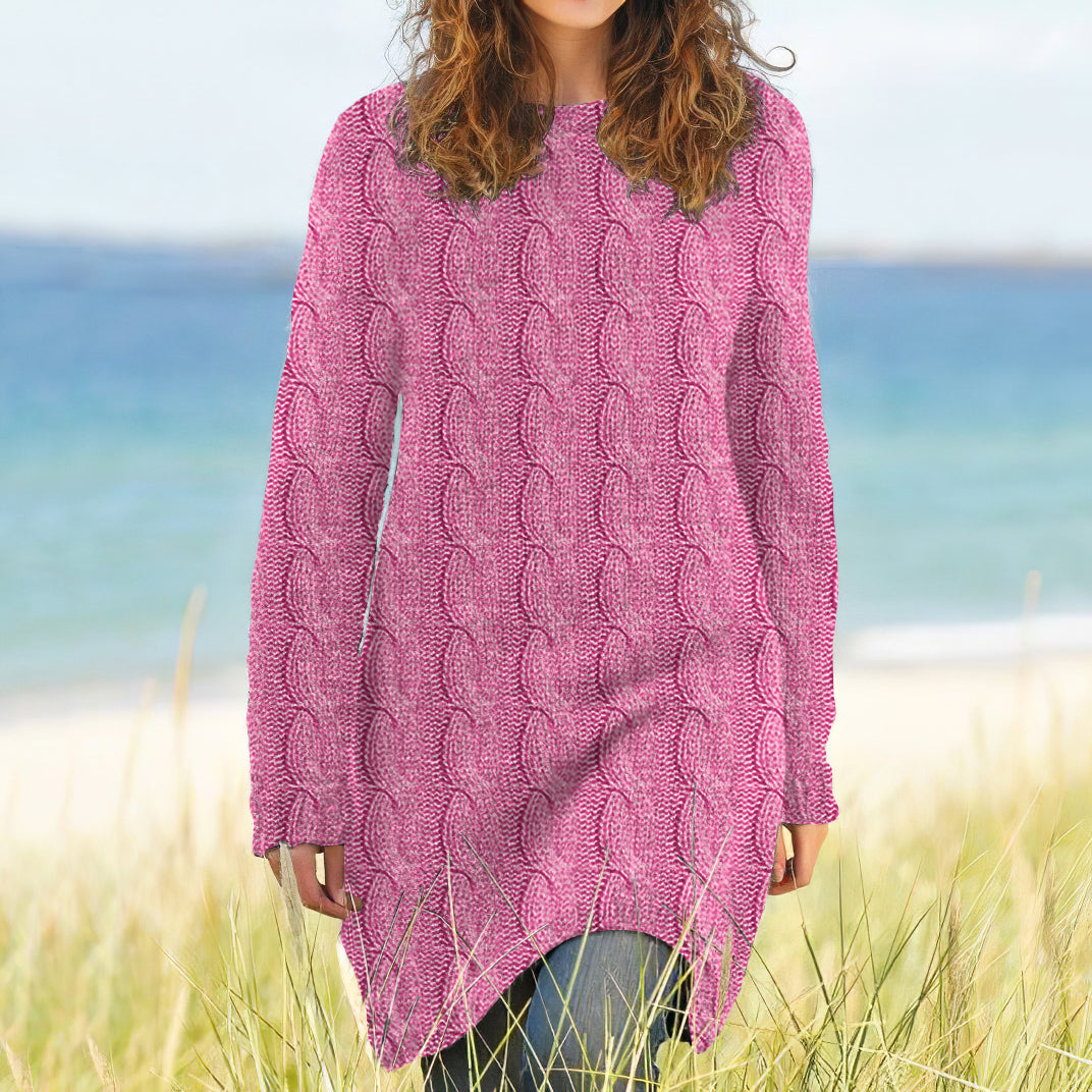 Vintage Breast Cancer Awareness Pink Cozy Sweater Dress elevenforest