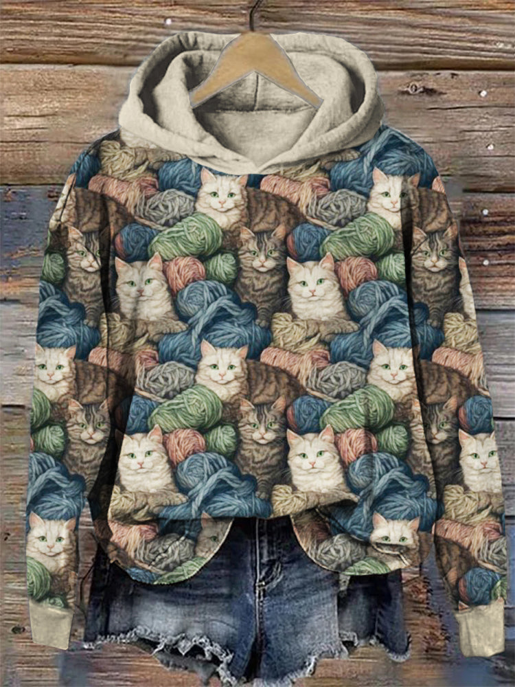 Wooly Cats Hooded Sweatshirt elevenforest