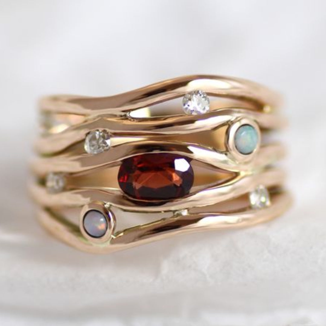Oro Anello vintage fatto a mano