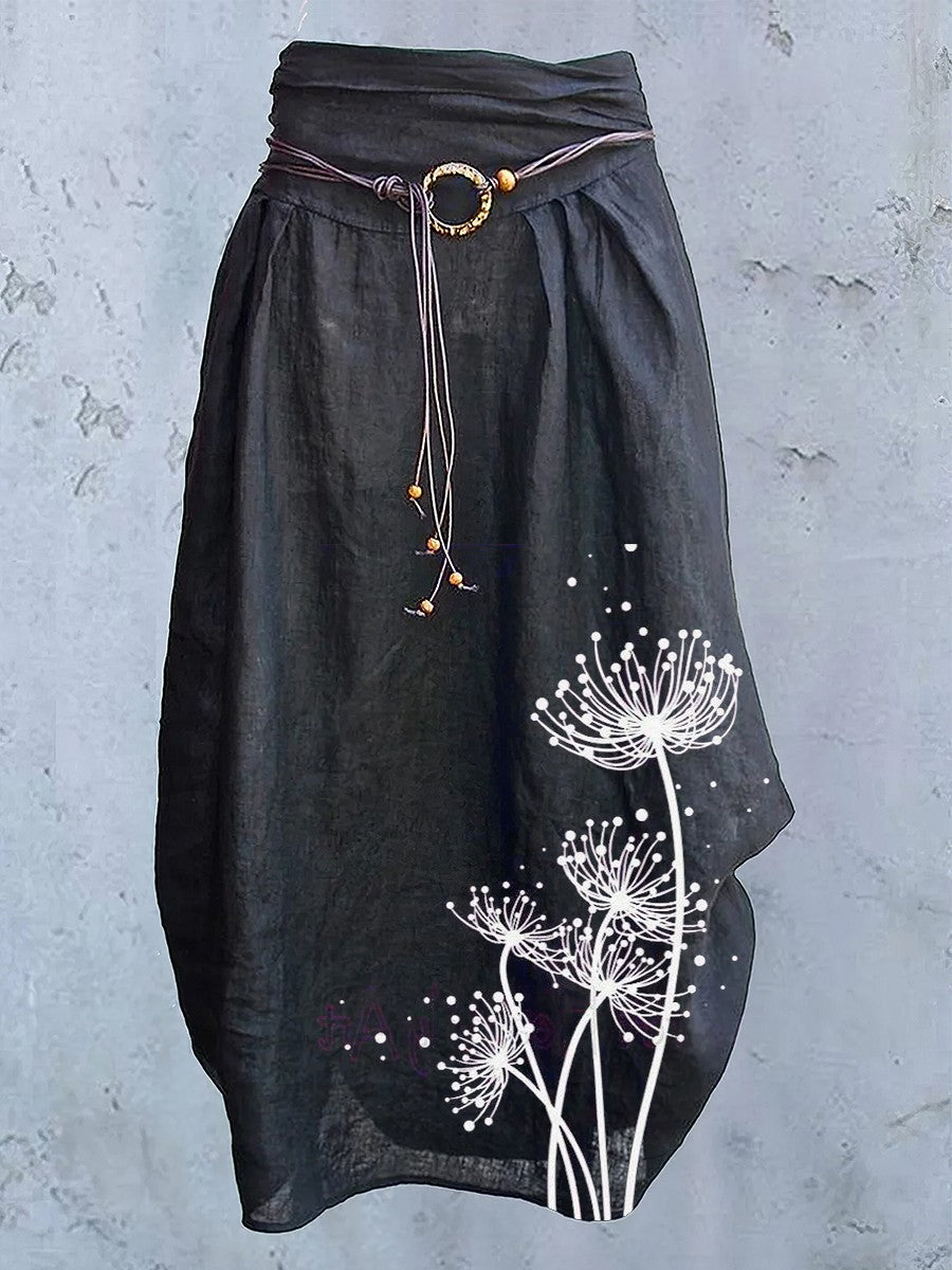 Women's Dandelion Art Design Casual Skirt