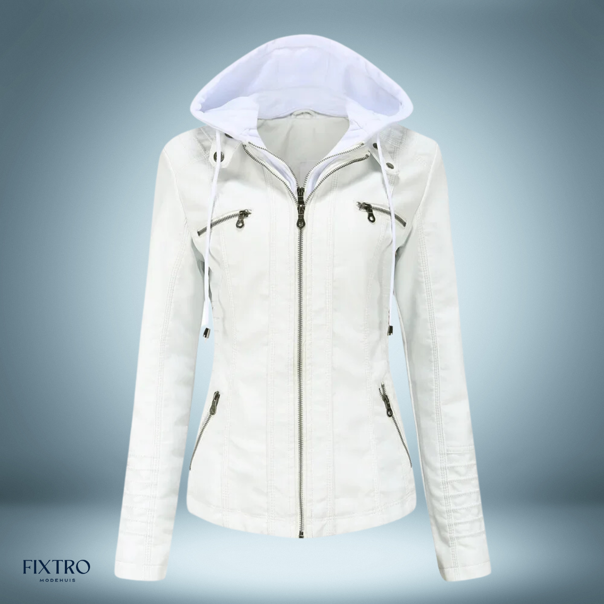 LP | Giacca di pelle con cappuccio