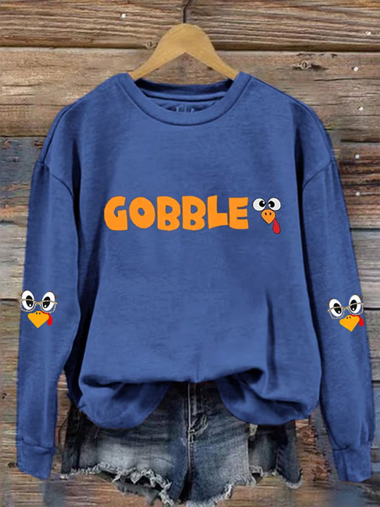 Comstylish Women's Thanksgiving Day Cute Turkey Fall Thanksgiving Causal Sweatshirt
