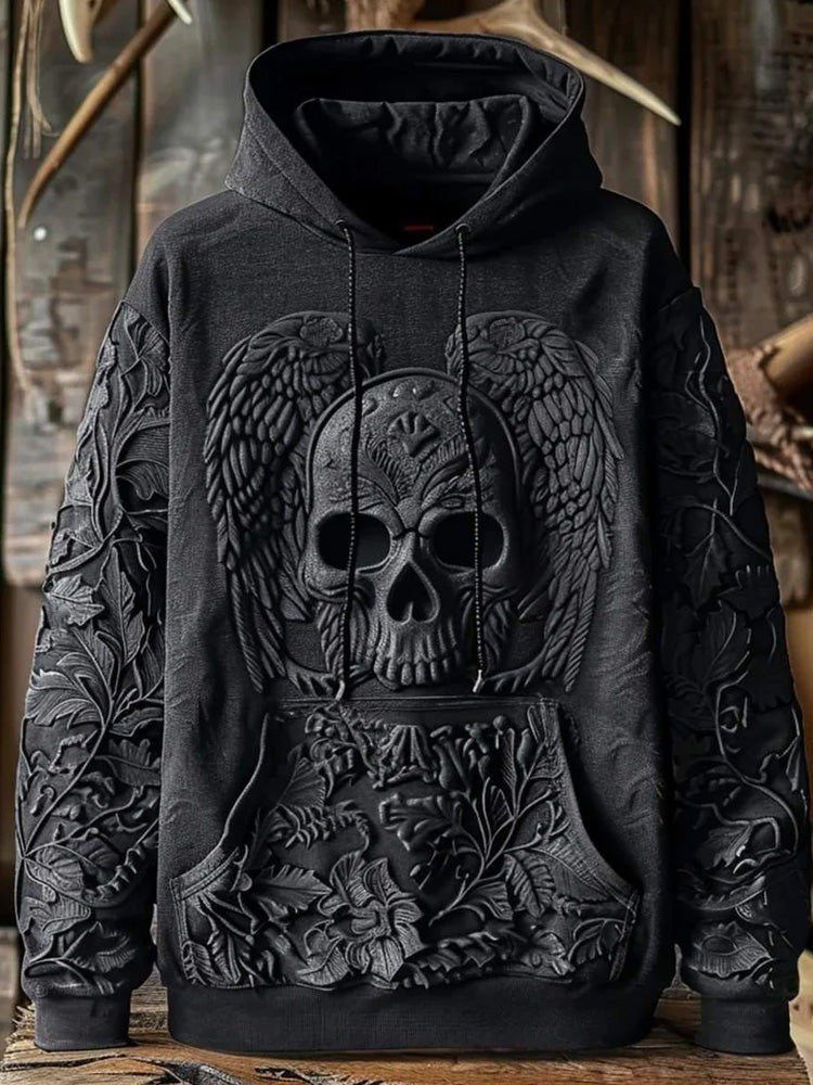 Men's Halloween Skeletons Oversized Drop-shoulder Hoodie artswardrobe
