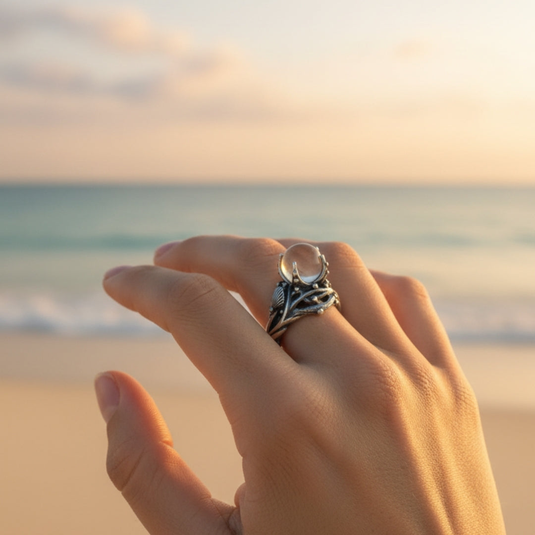 Argento Anello artigianale delicato