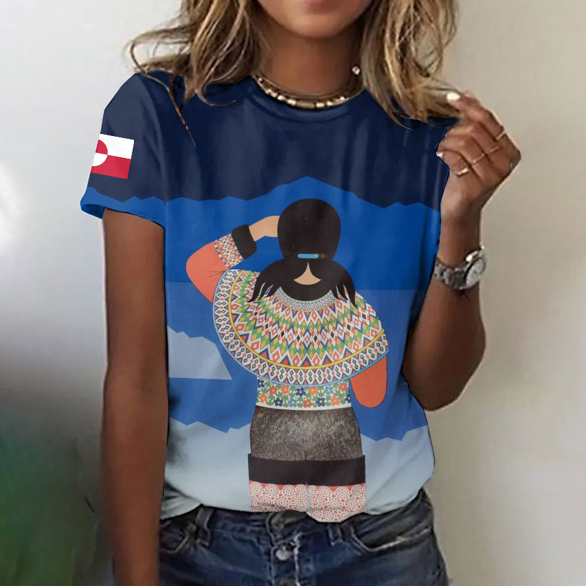 Women Greenland Aboriginal Support Greenland T-shirt elevenforest