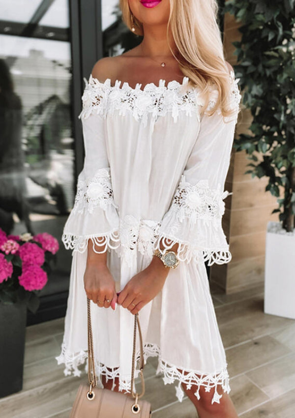 Bra Off Shoulder Lace Dress