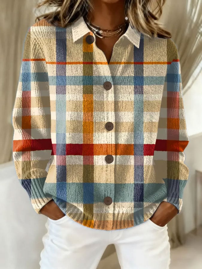 Women's Thanksgiving Day Casual Lapel Shirt