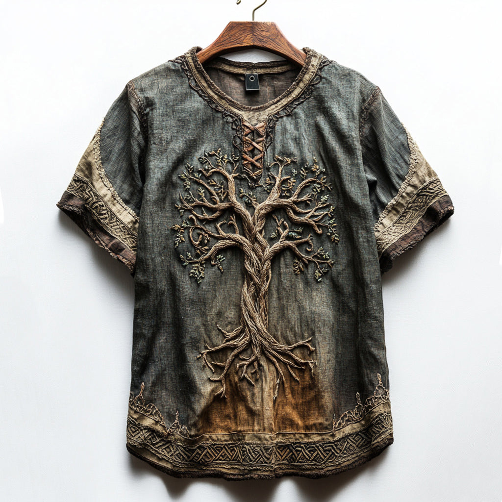 Men's Celtic Knot Tree Of Life Vintage T-shirt artswardrobe