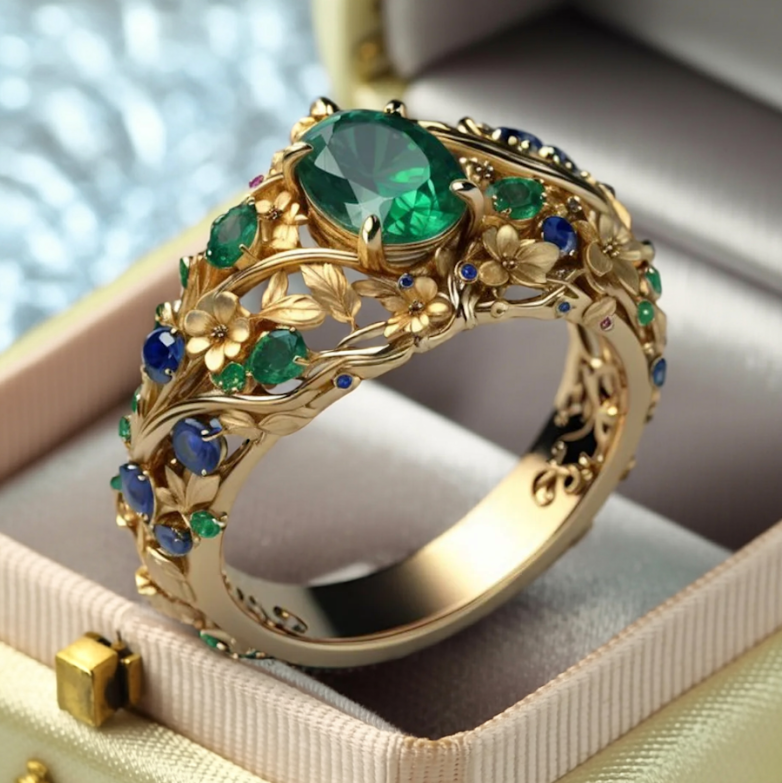 Oro Anello affascinante per ogni occasione