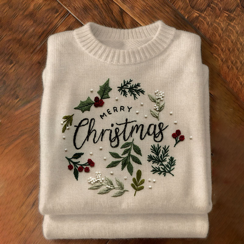 Women's Merry Christmas Cozy Knit Sweater artswardrobe