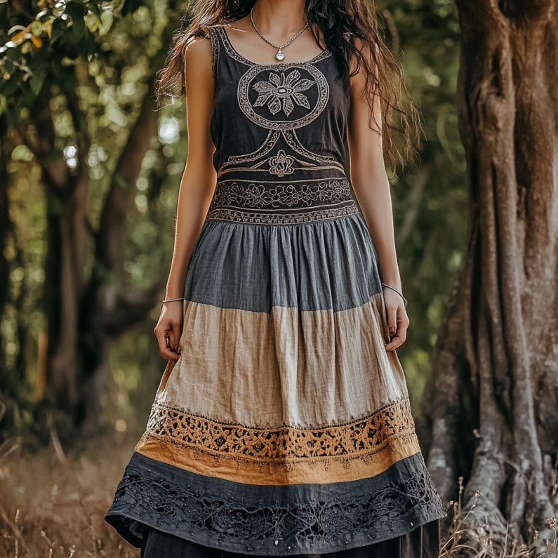 Vintage Viking Celtic Pattern Comfy Tank Dress artswardrobe