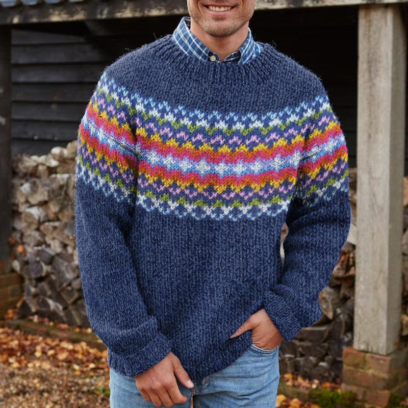 Retro Warm Icelandic Nordic Pullover Sweater(Unisex) elevenforest