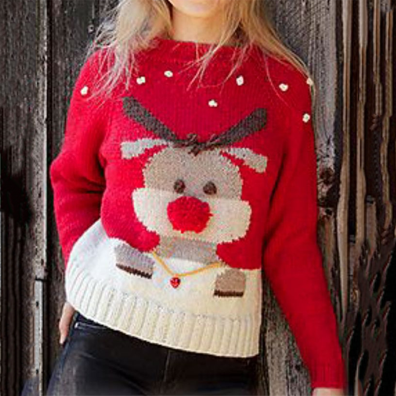 Vintage Fluffy Merry Christmas Warmth Knitted Pattern Cozy Sweater artswardrobe
