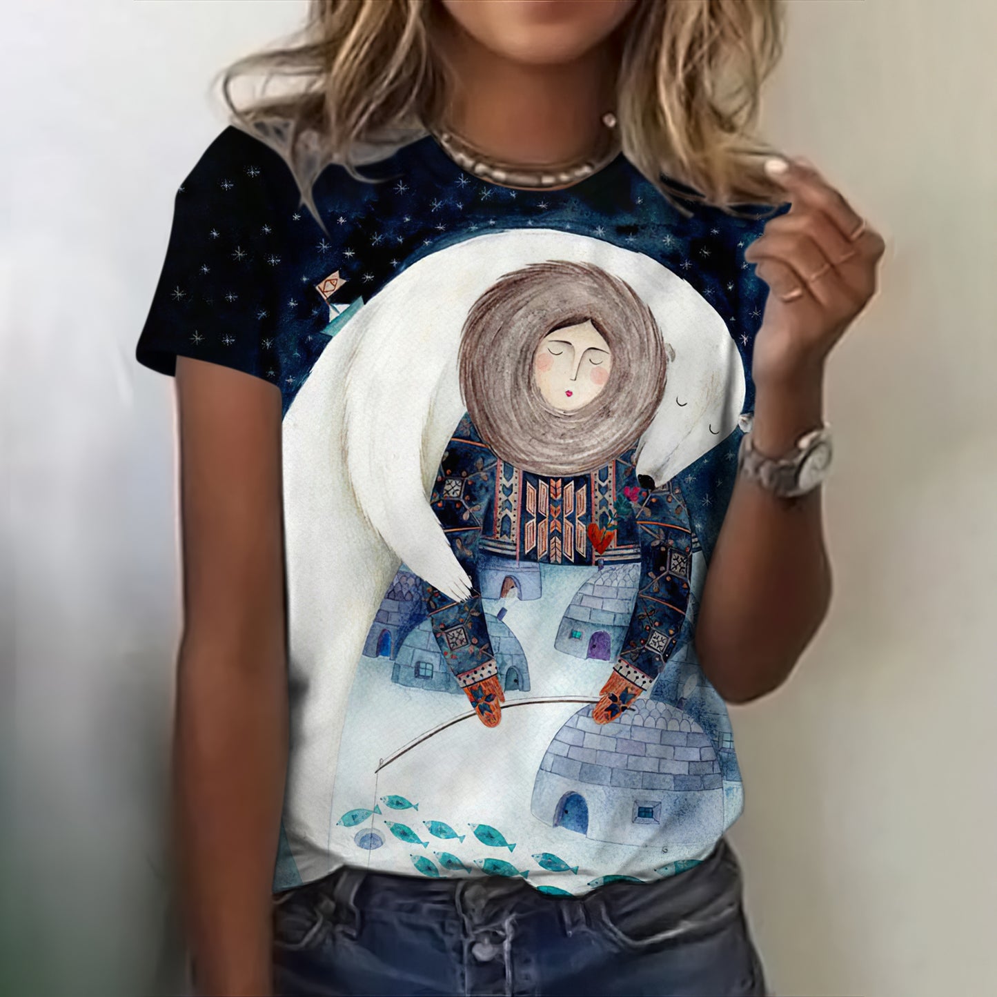 Greenland Aboriginal Local Culture And Art Women's T-shirt elevenforest