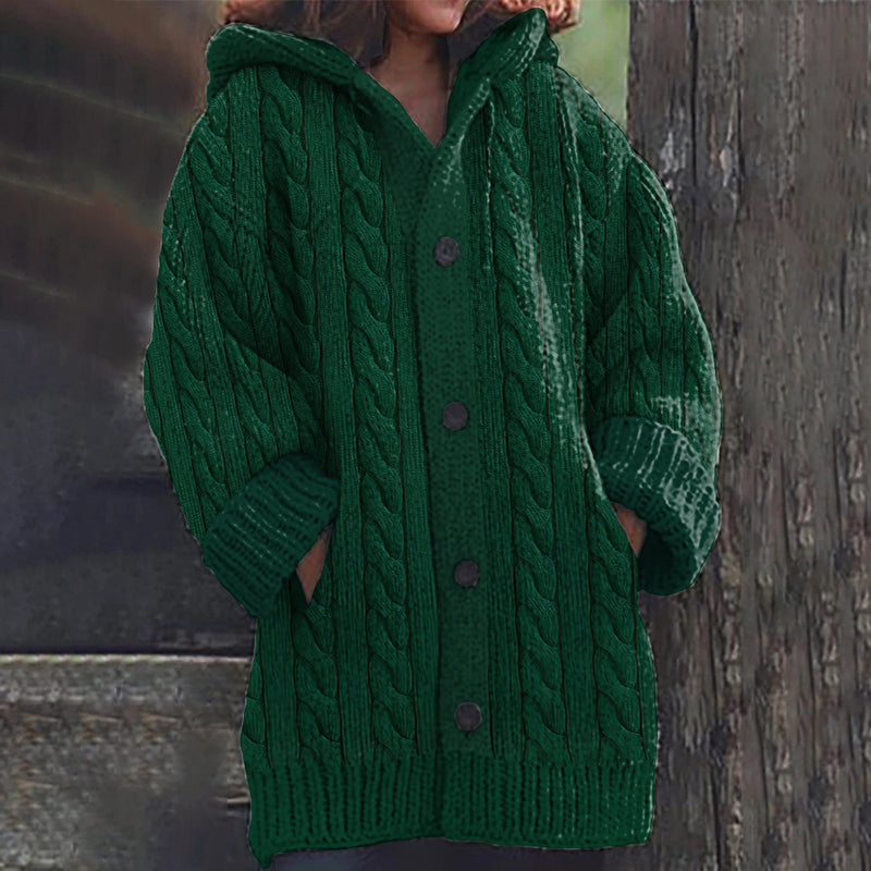 Women's Classic Twist Button Sweater Cardigan artswardrobe