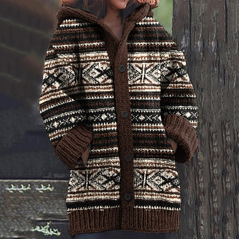 Women's Fairman Island Contrast Sweater Cardigan artswardrobe