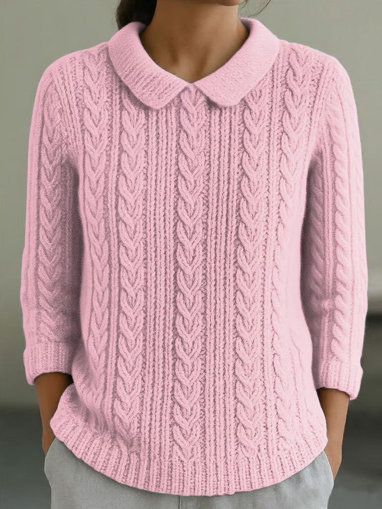 Women's Retro Casual Pink Awareness Top artswardrobe