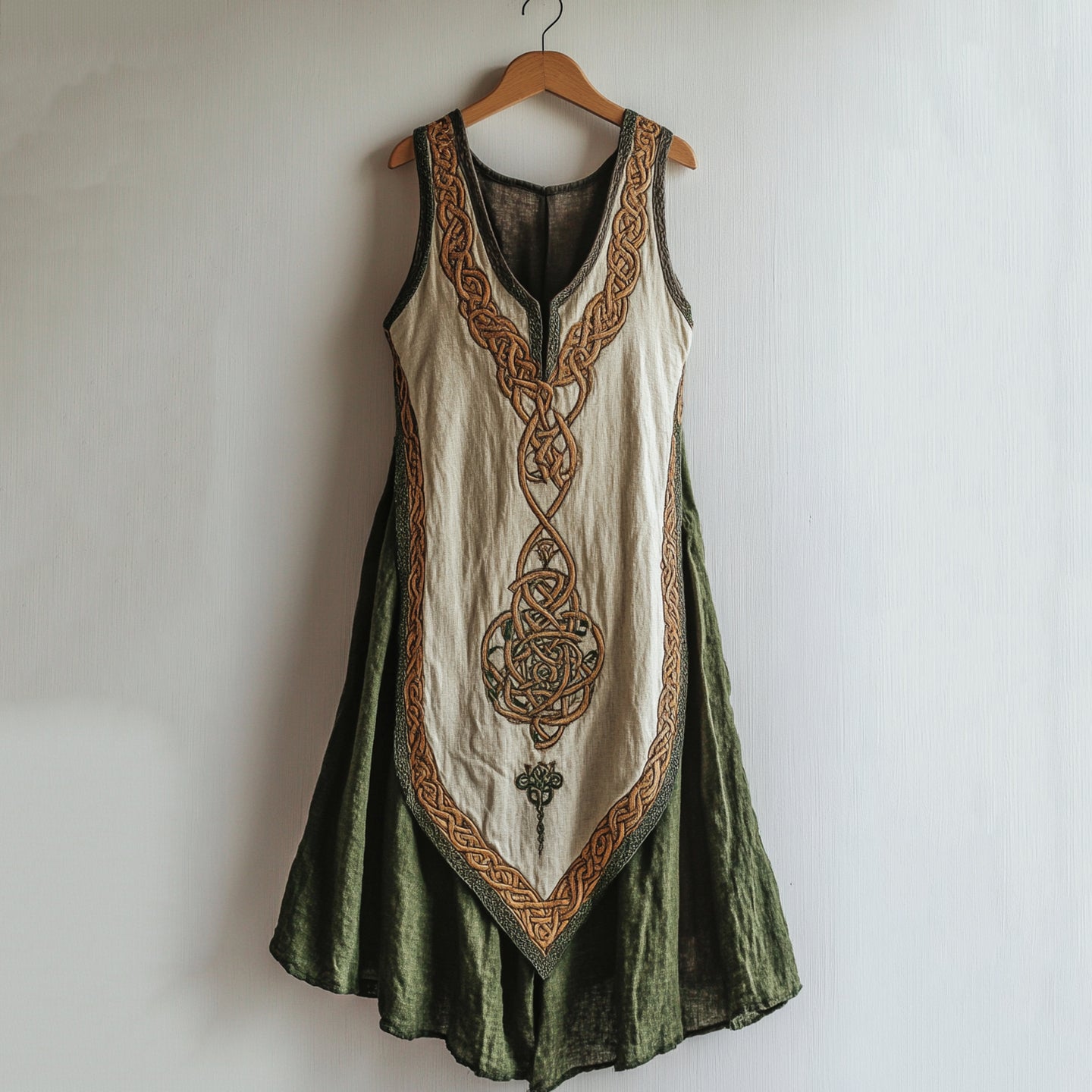 Tribal Viking Celtic Knot Art Linen Tank Dress artswardrobe