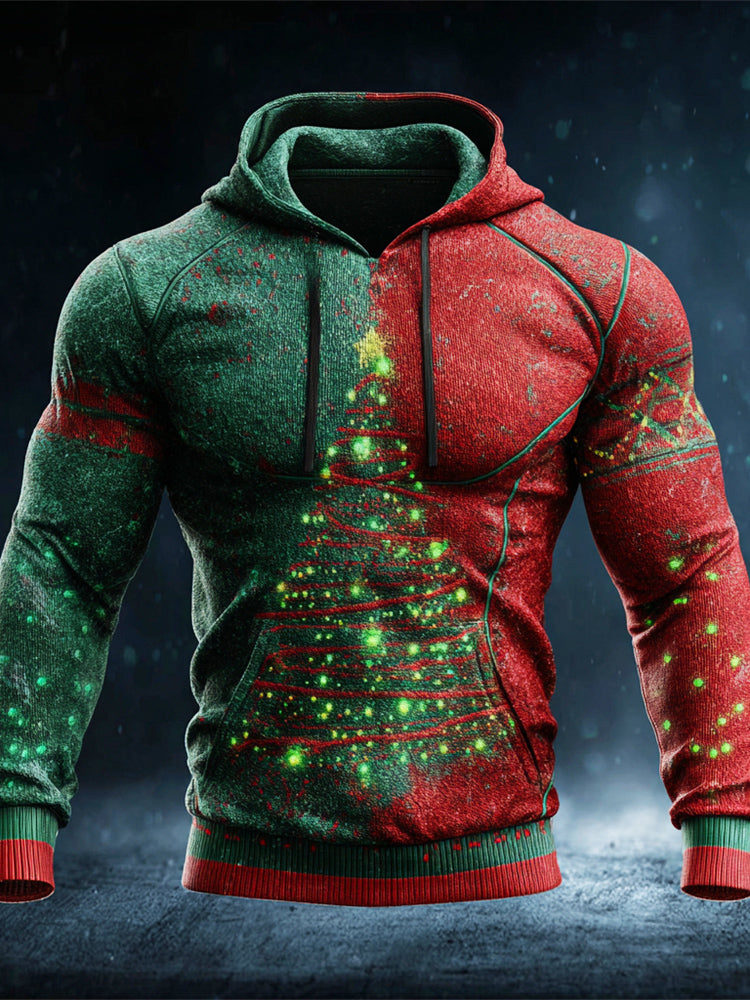 Comstylish Vintage Christmas Tree Men's Hoodie