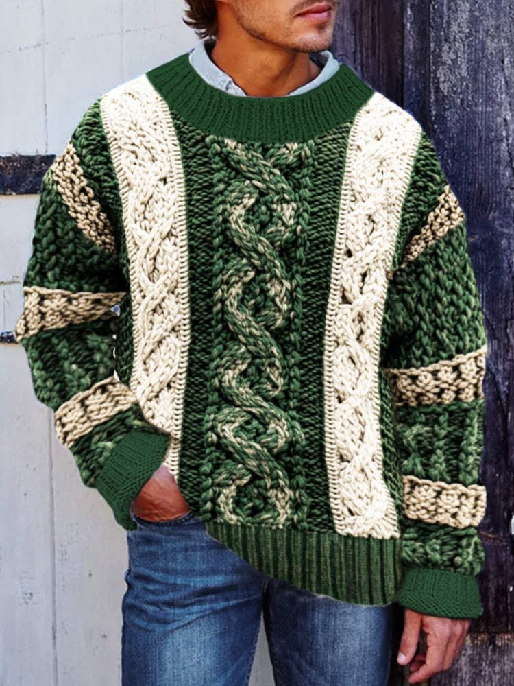 Irish Celtic Knot Pattern Men's Knit Sweater artswardrobe