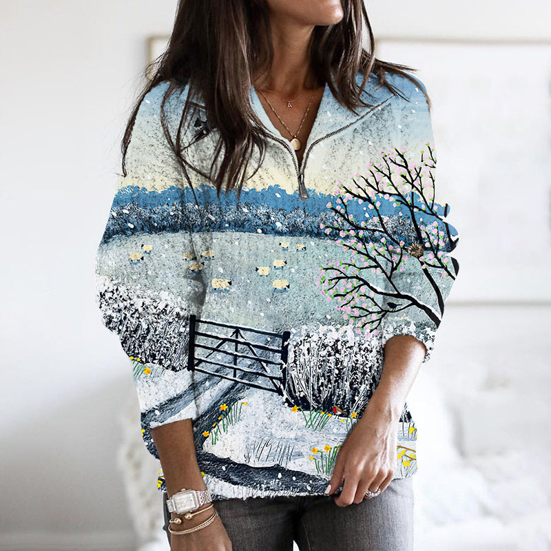 Vintage Farm Sheep Knitted Jacquard Sweater elevenforest