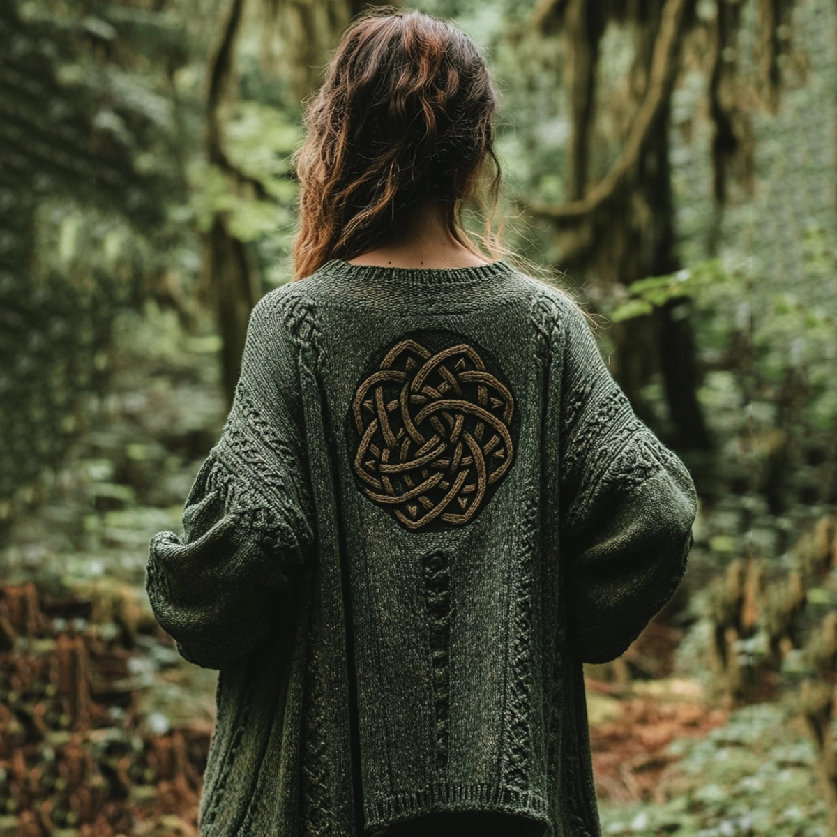 Vintage Irish Celtic Knot Knitted Cozy Jacquard Cardigan elevenforest