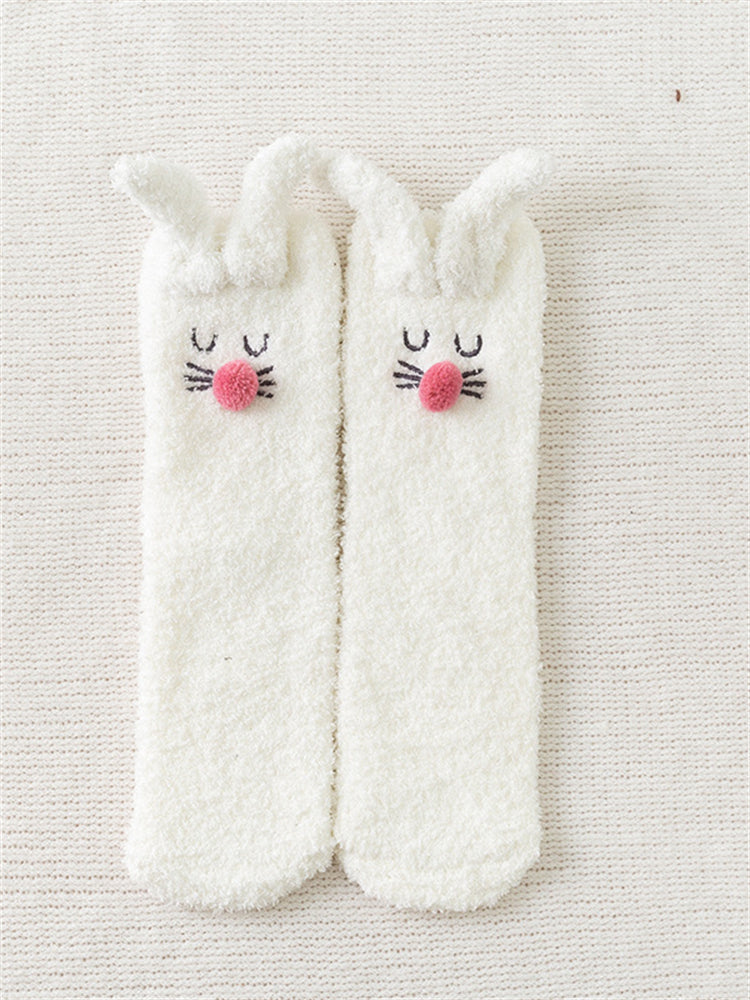 Lovely Bunny Inspired Cozy Fleece Socks artswardrobe