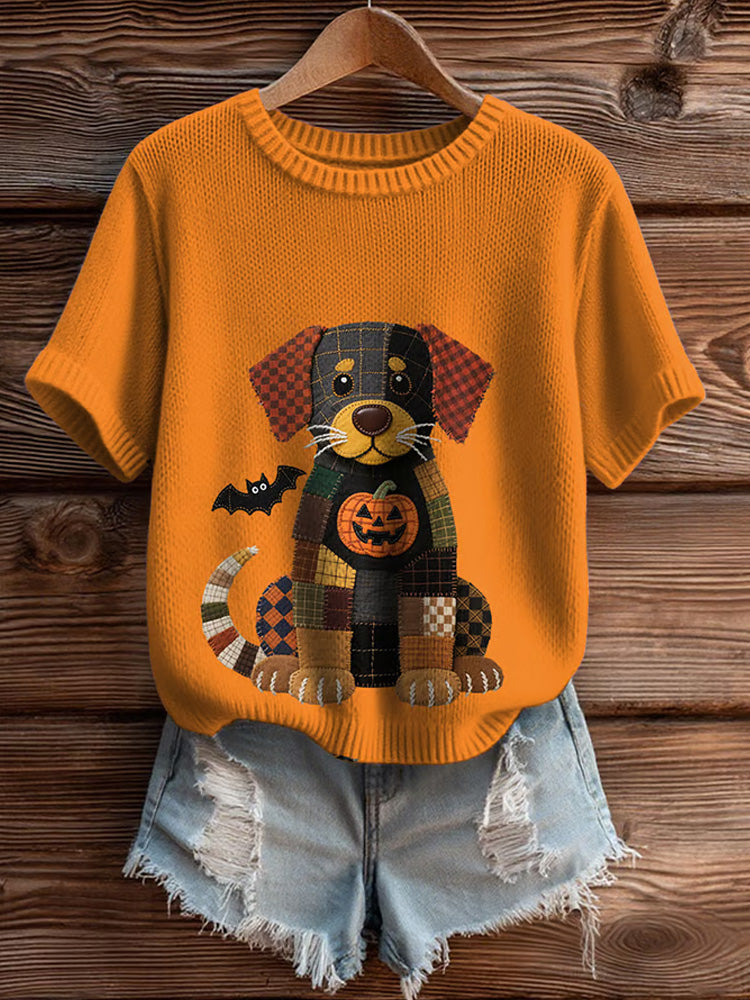 Comstylish Women's Halloween Funny Dog Top