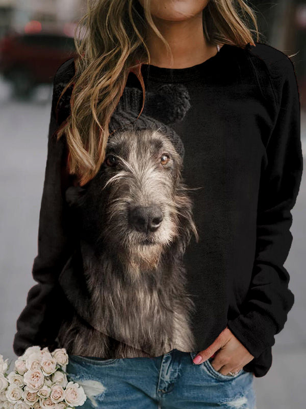 Comstylish Irish Wolfhounds Art Pattern Comfy Sweatshirt