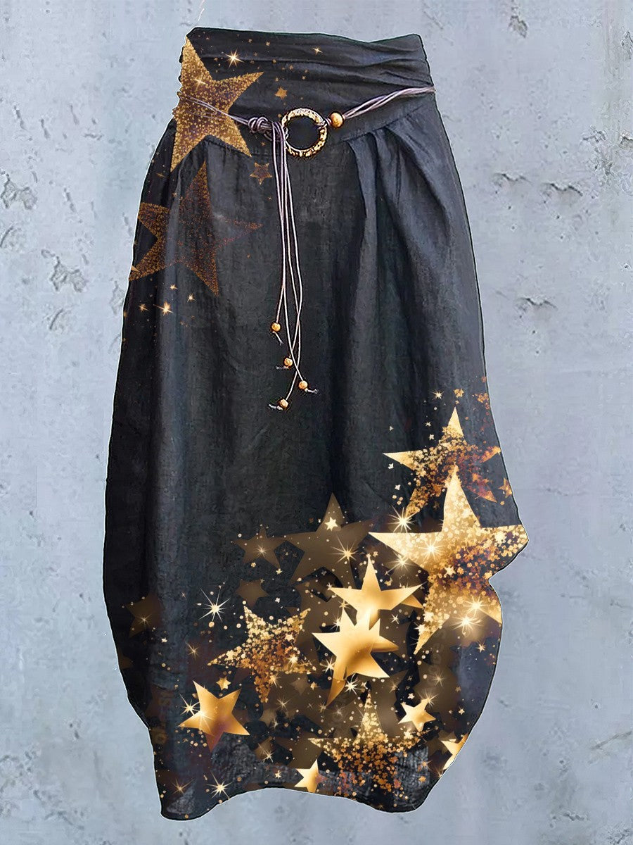 Women's Pentagram Art Design Casual Skirt