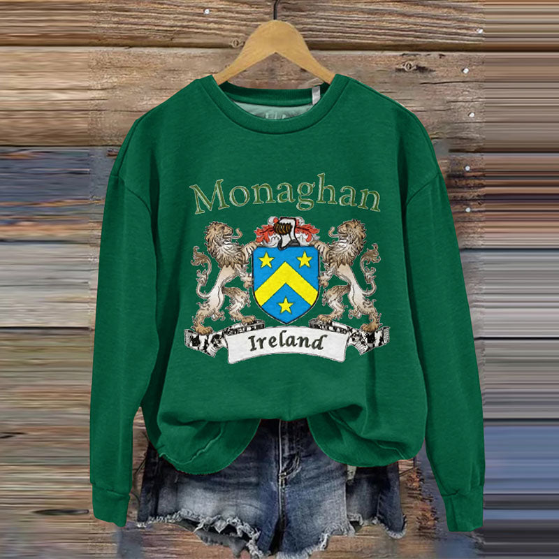 Comstylish Monaghan Ireland Pattern Vintage Casual Sweatshirt
