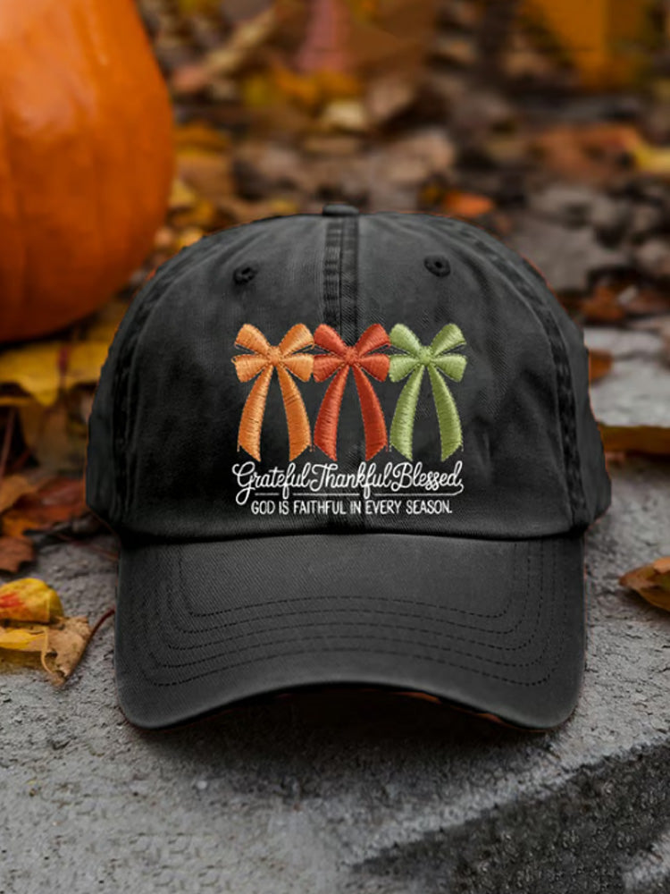 Unisex Fall Bow Print Baseball Cap artswardrobe