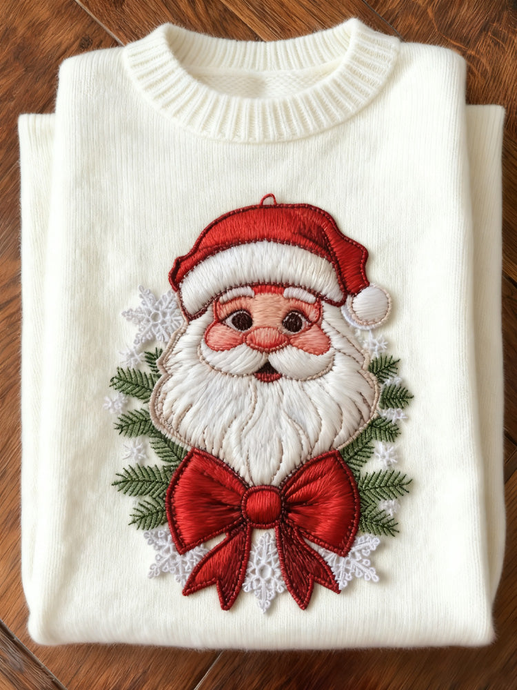 Christmas Santa Claus Print Sweater