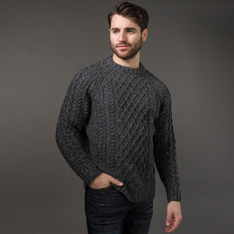 Men's Vintage Traditional Aran Sweater artswardrobe