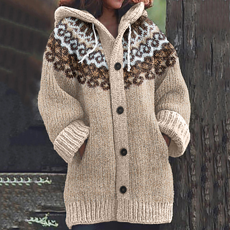 Fairman Knitted Jacquard Pattern Cozy Cardigan Sweater elevenforest