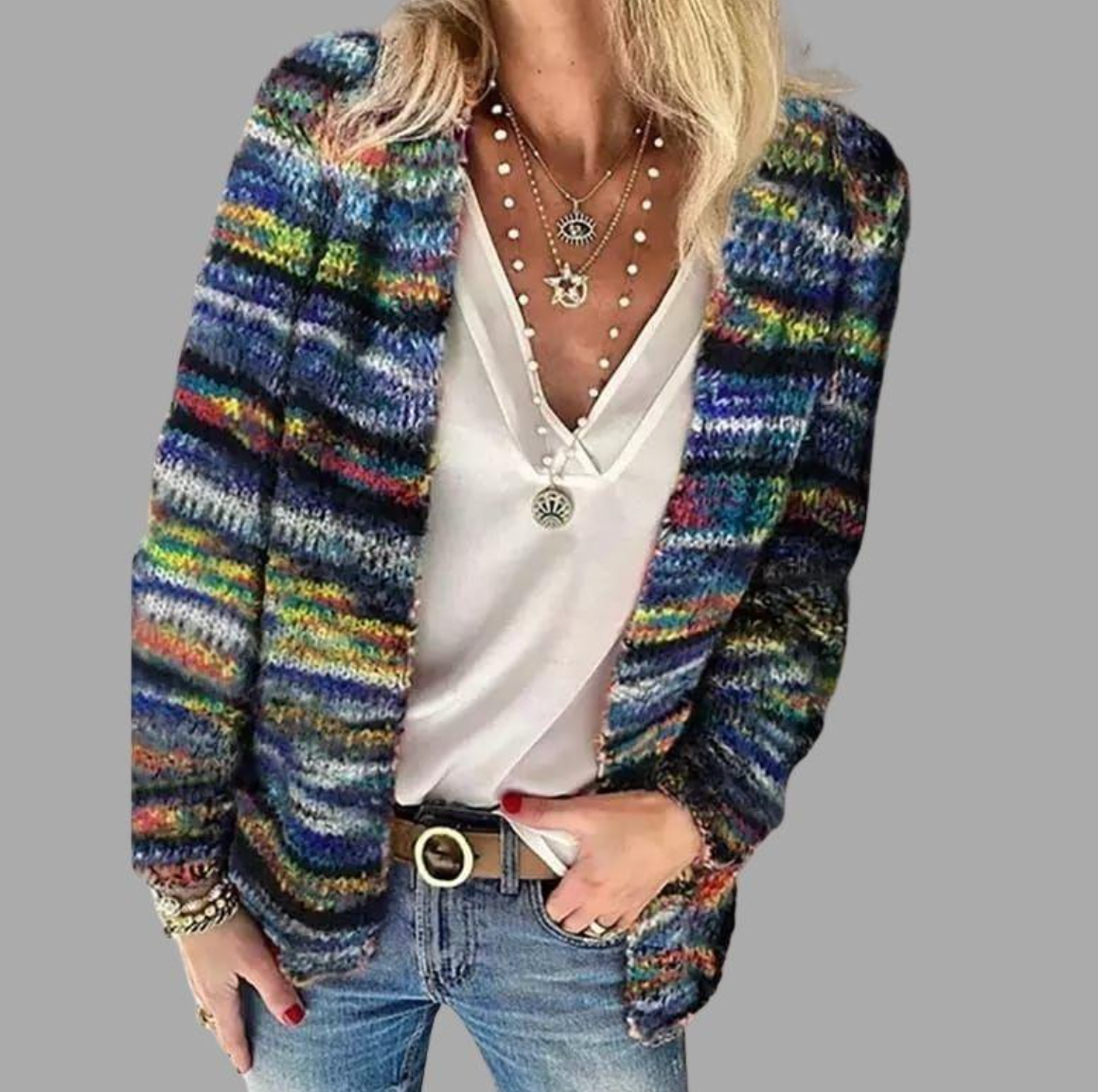 LP | cardigan morbido e multicolore